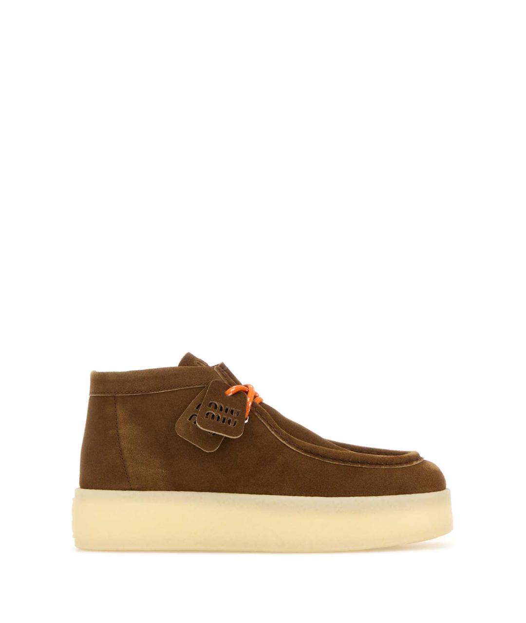 MIU MIU Бежевые замшевые ботинки, фото 1