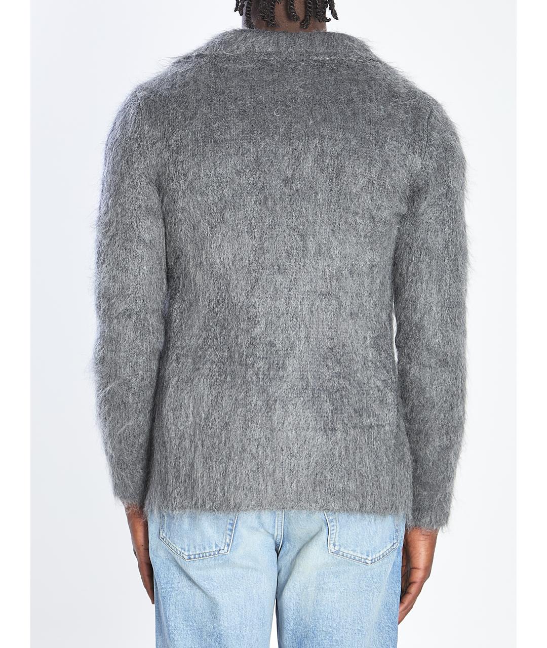 GUCCI Серый шерстяной кардиган, фото 5