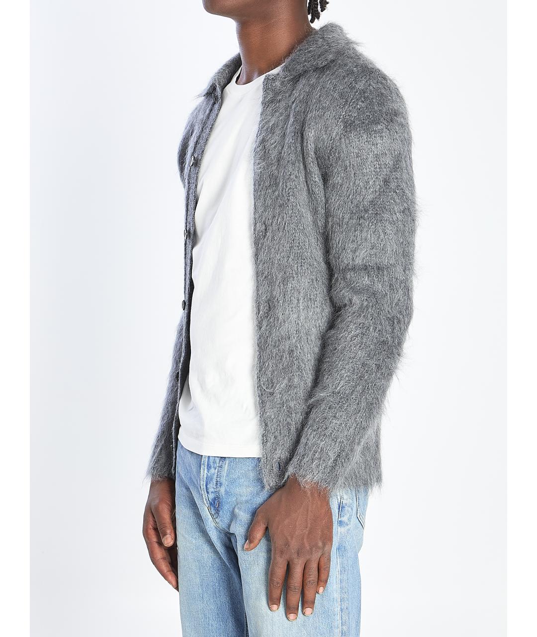 GUCCI Серый шерстяной кардиган, фото 3