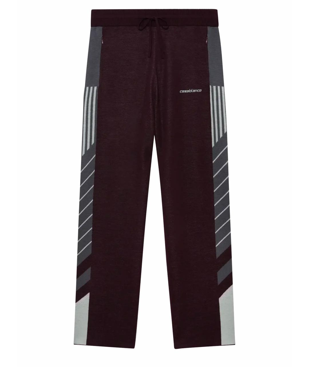 CASABLANCA Фиолетовые шерстяные спортивные брюки и шорты, фото 1