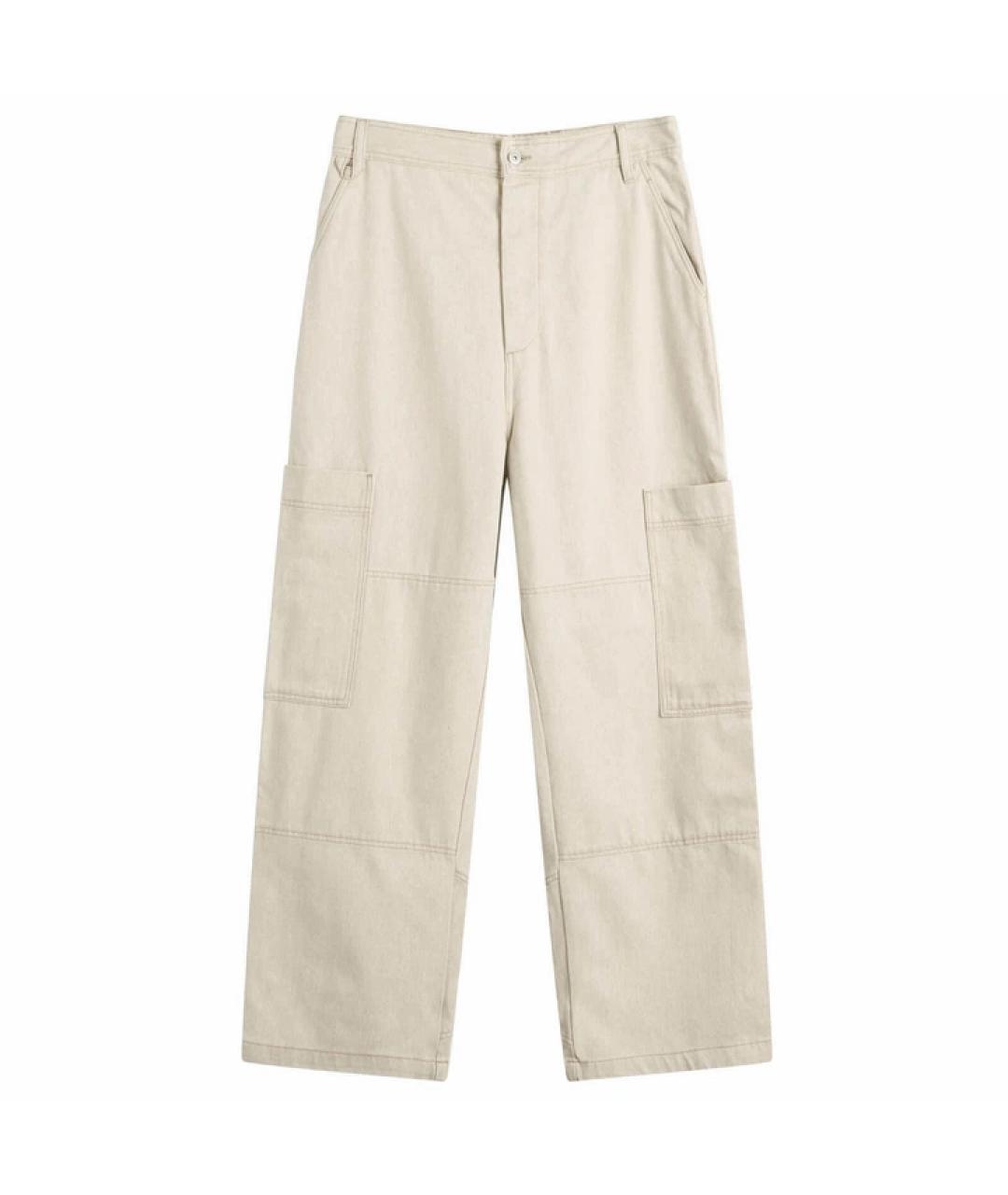 JACQUEMUS Бежевые хлопковые повседневные брюки, фото 1