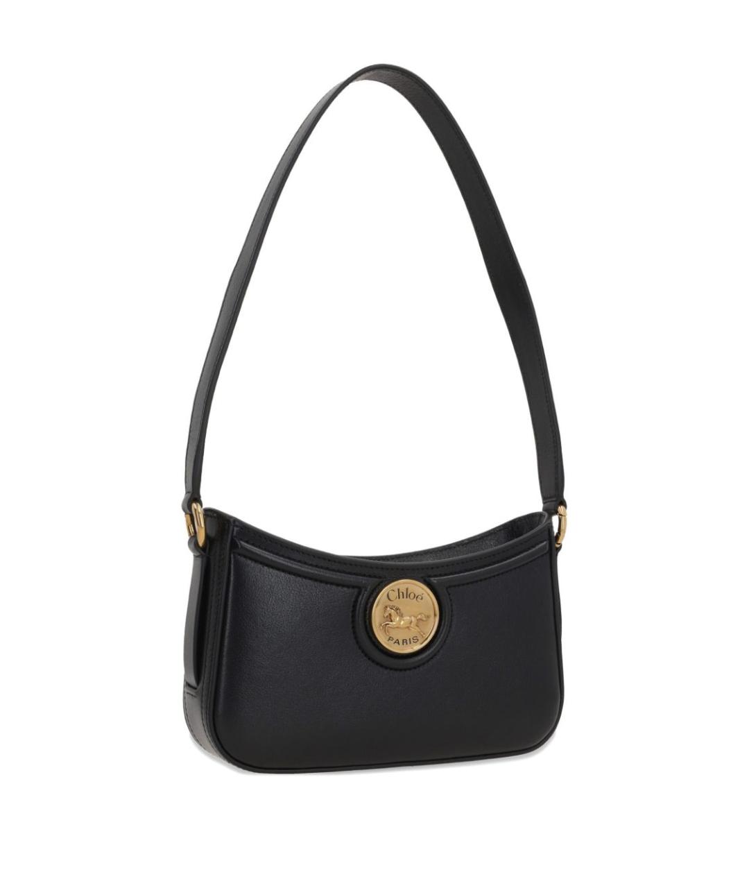 CHLOE Черная кожаная сумка через плечо, фото 4
