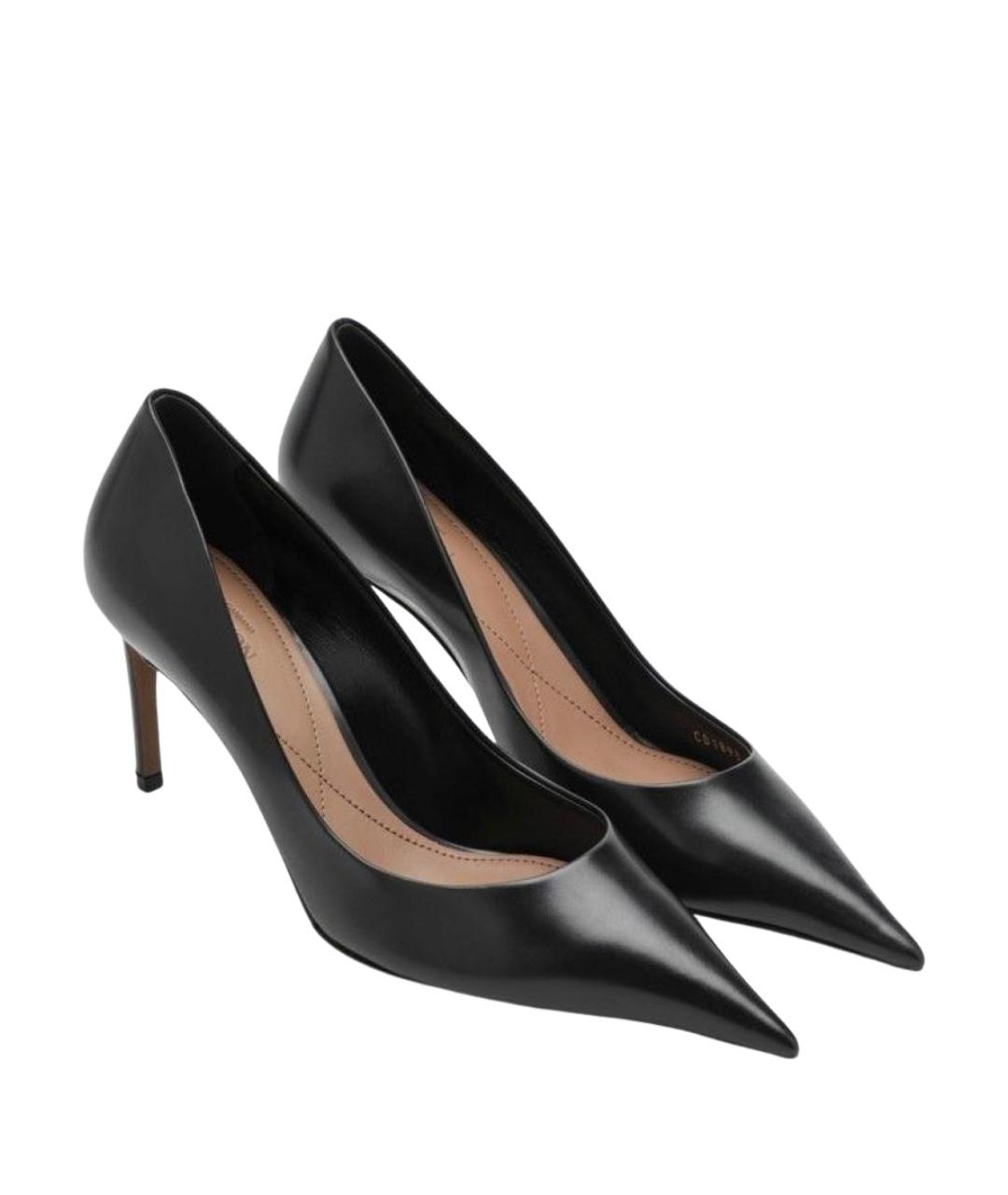 DOLCE&GABBANA Черные кожаные туфли, фото 2