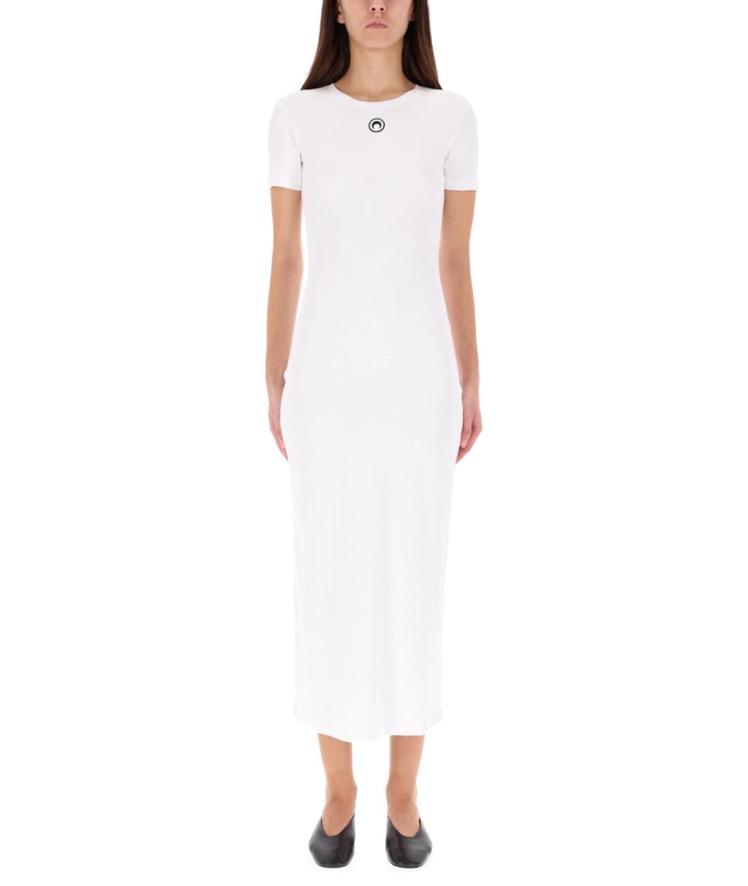 MARINE SERRE Белое хлопковое повседневное платье, фото 2