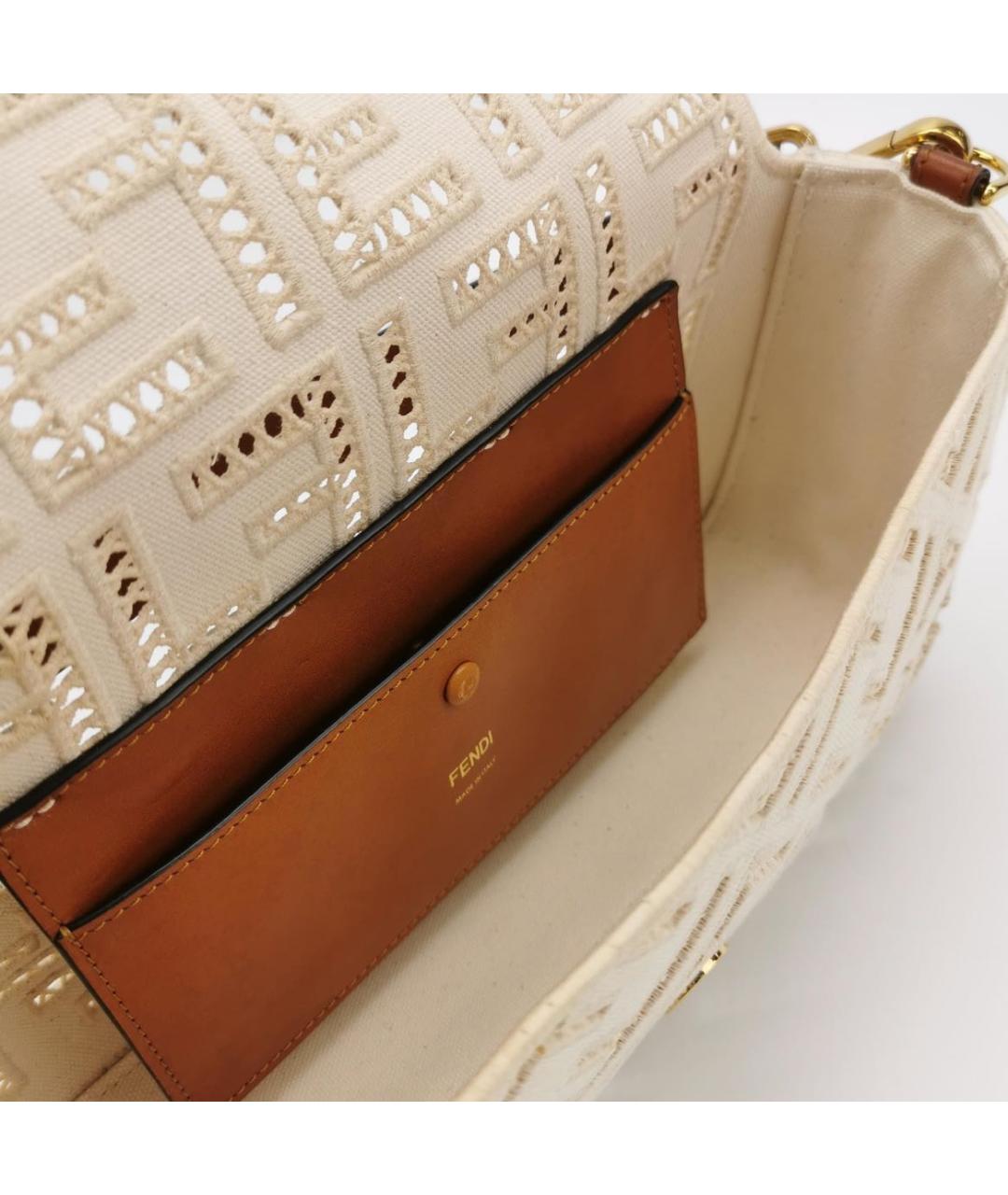 FENDI Коричневая кожаная сумка через плечо, фото 6