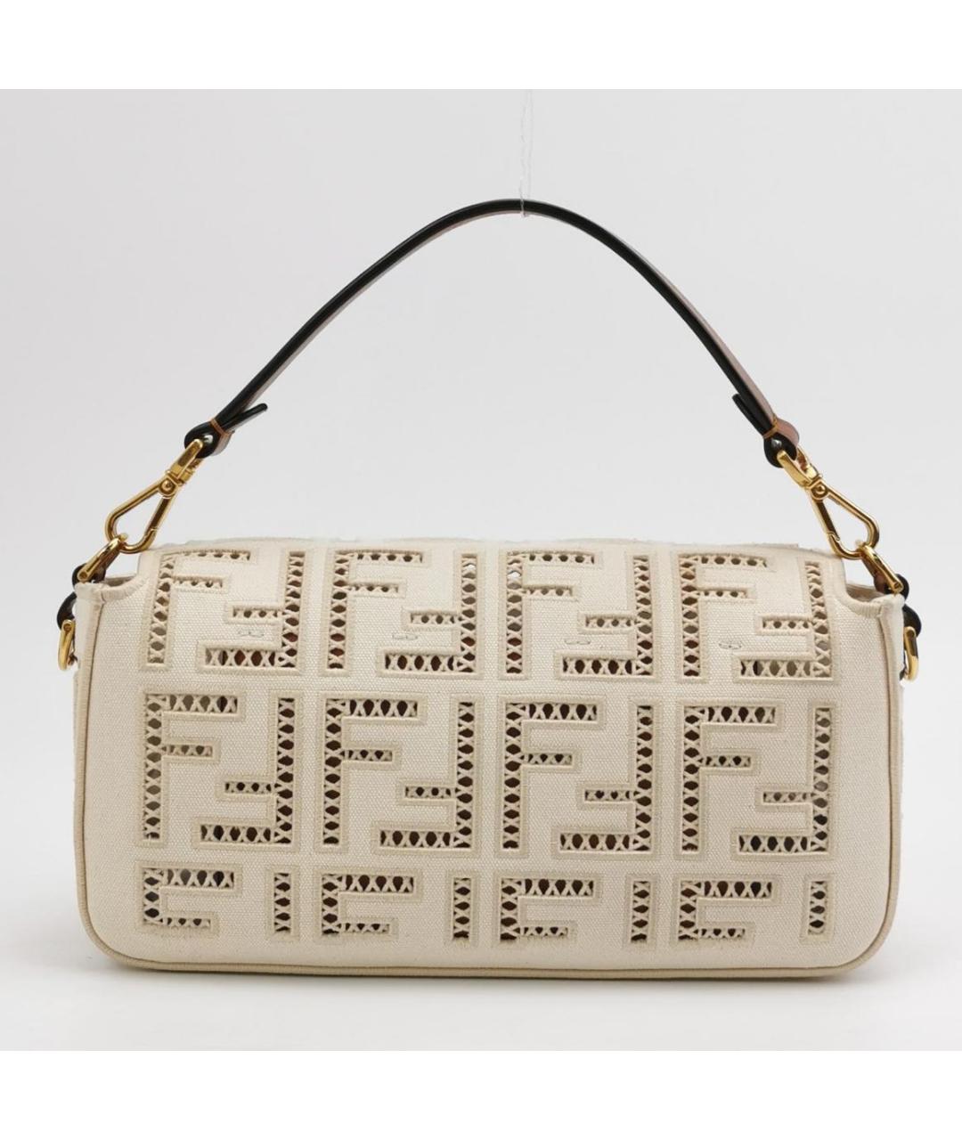 FENDI Коричневая кожаная сумка через плечо, фото 4
