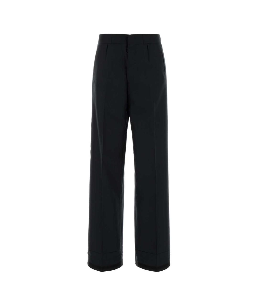 MAISON MARGIELA Черные вискозные прямые брюки, фото 1