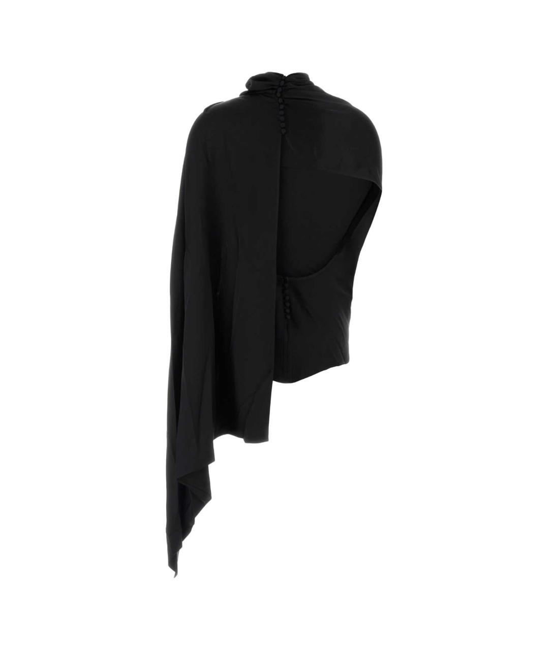 MAGDA BUTRYM Черная шелковая блузы, фото 2
