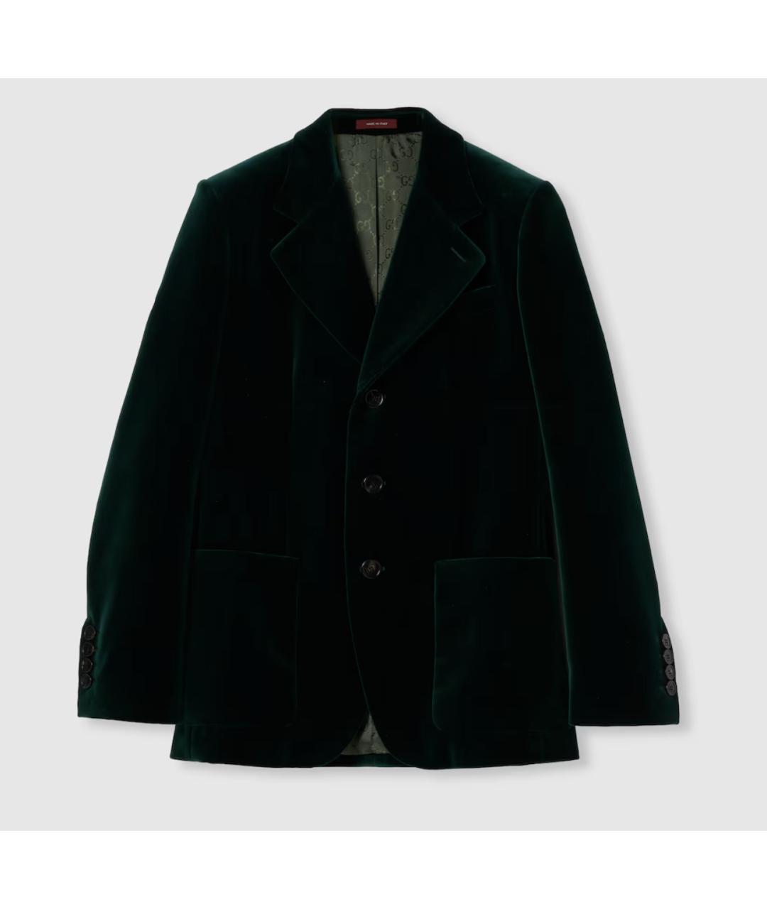 GUCCI Зеленый хлопковый жакет/пиджак, фото 4