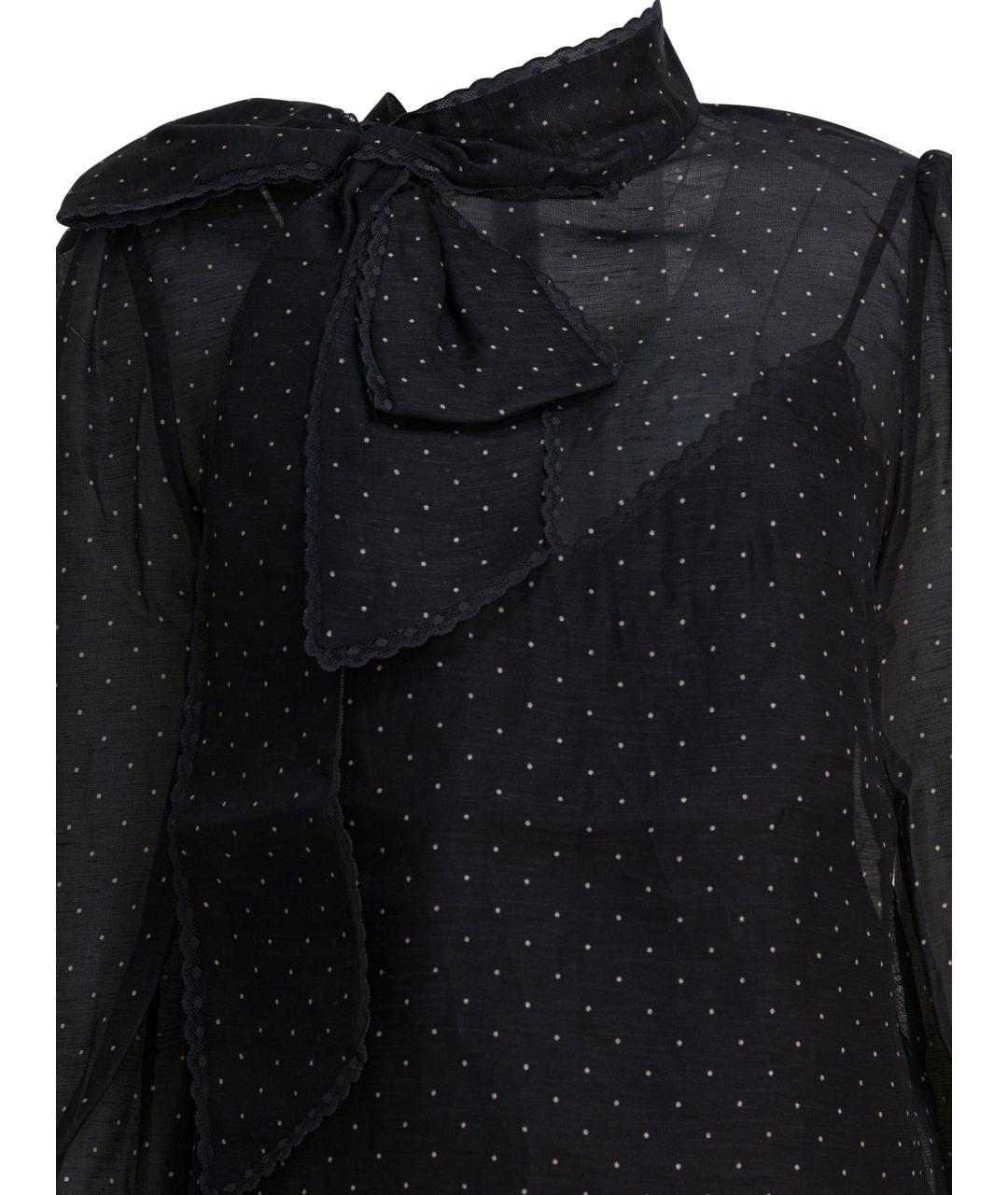 ZIMMERMANN Черная льняная блузы, фото 4