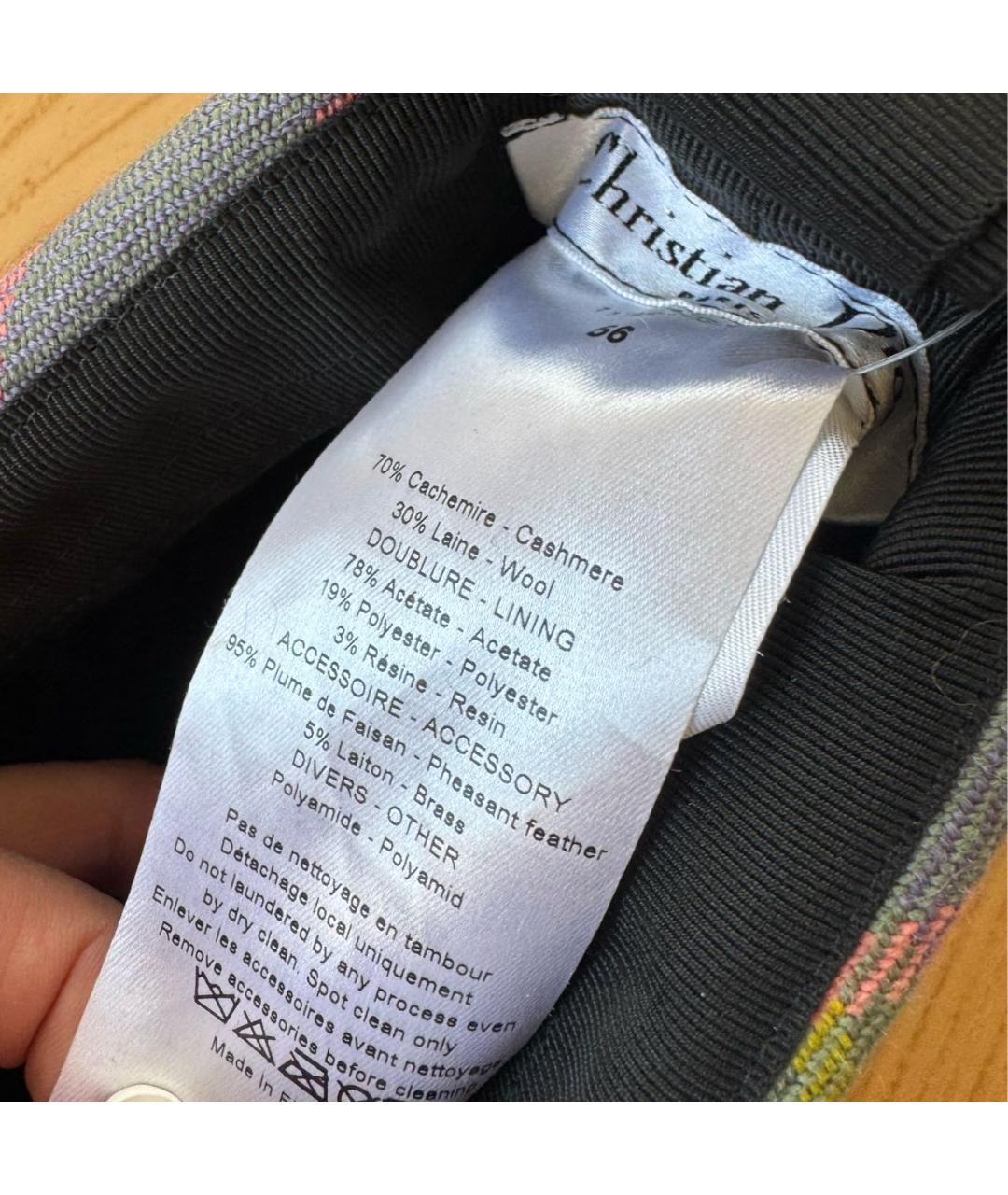 CHRISTIAN DIOR Черная кашемировая шляпа, фото 4