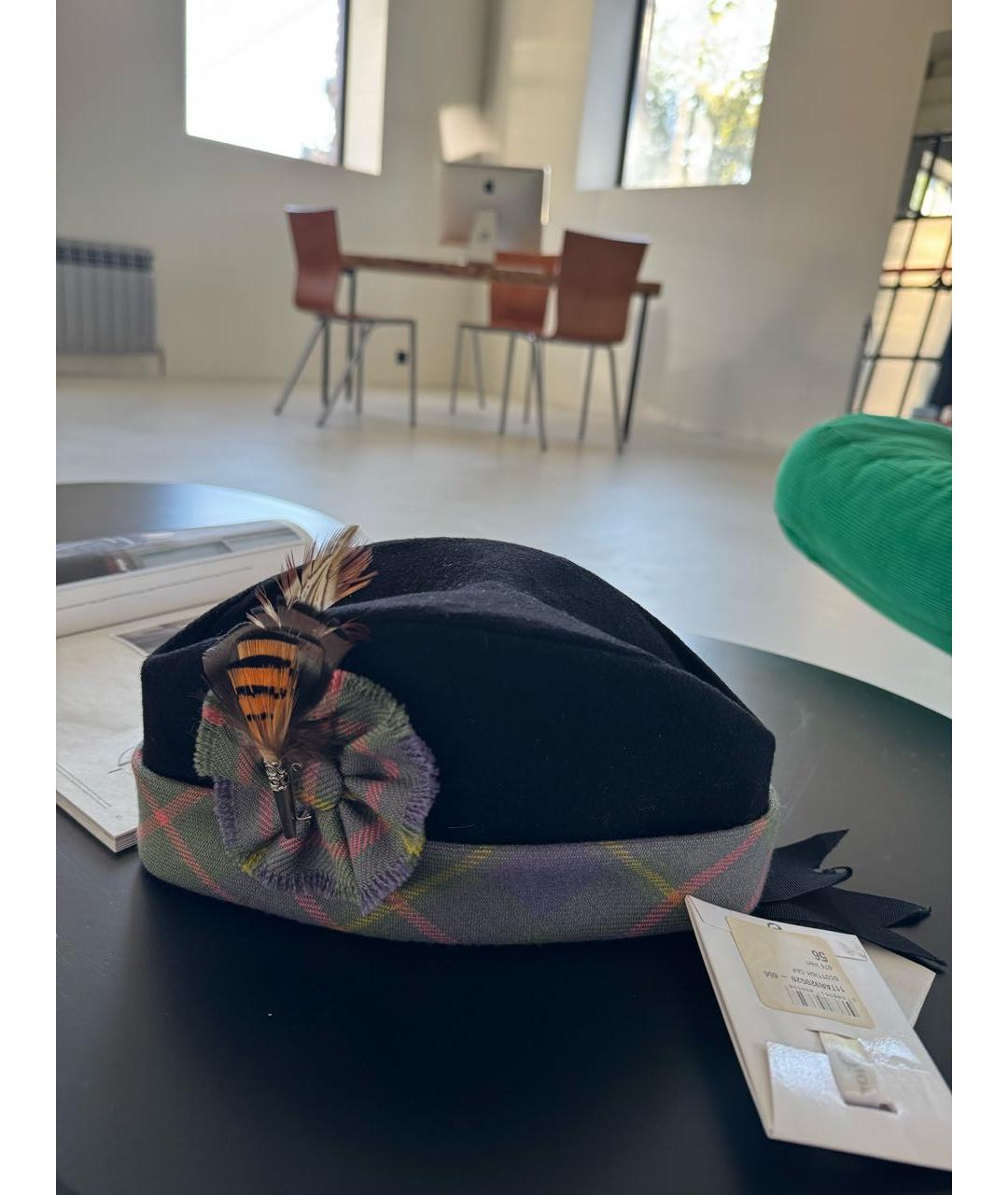 CHRISTIAN DIOR Черная кашемировая шляпа, фото 3
