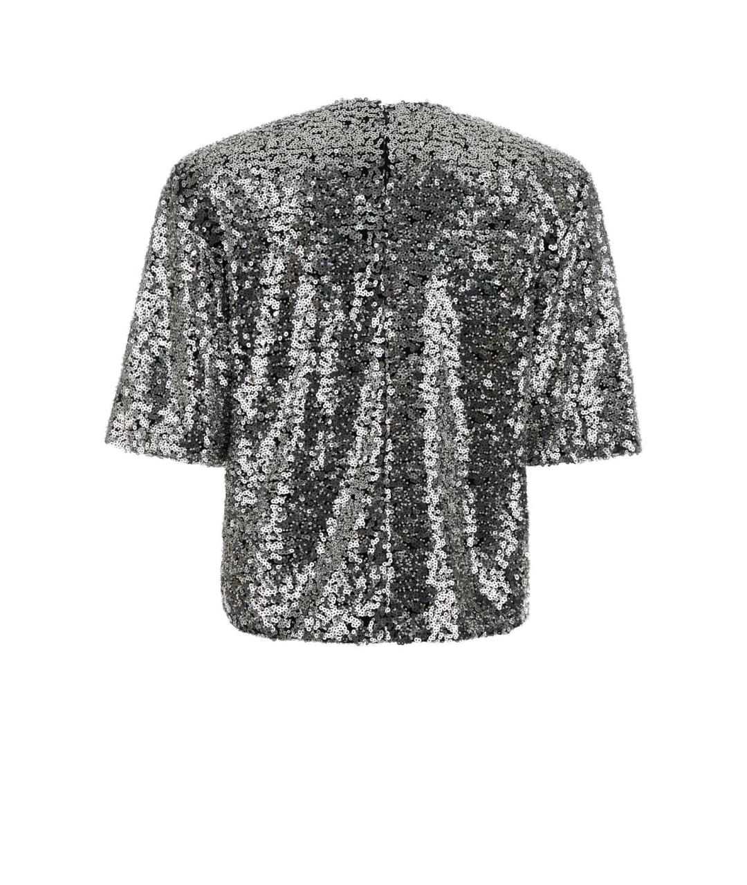 ISABEL MARANT Серебряная полиэстеровая футболка, фото 2