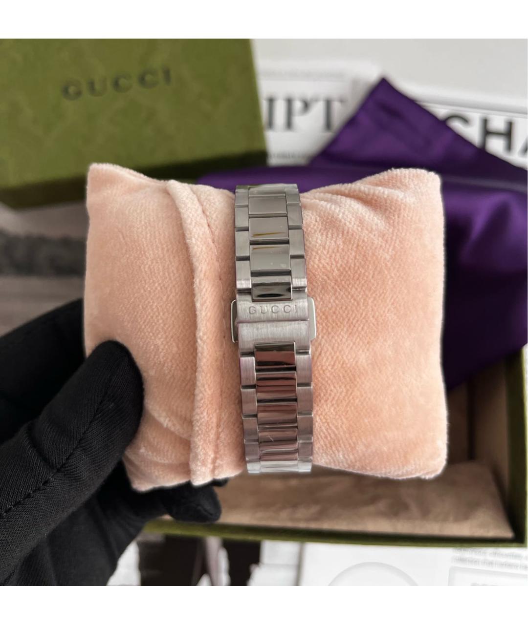 GUCCI Серебряные часы, фото 4
