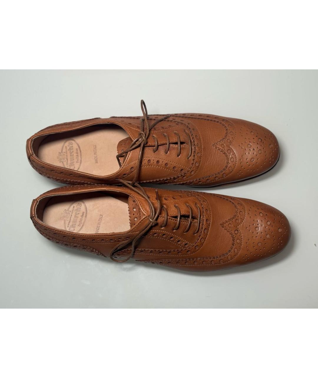 CHURCH'S Коричневые кожаные брогги и оксфорды, фото 3