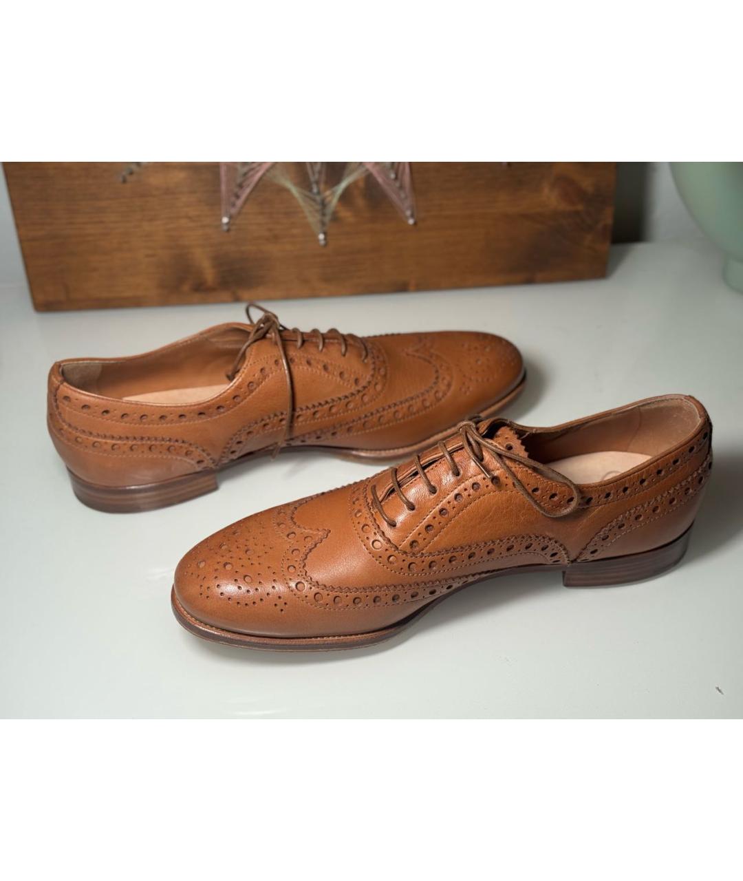 CHURCH'S Коричневые кожаные брогги и оксфорды, фото 8