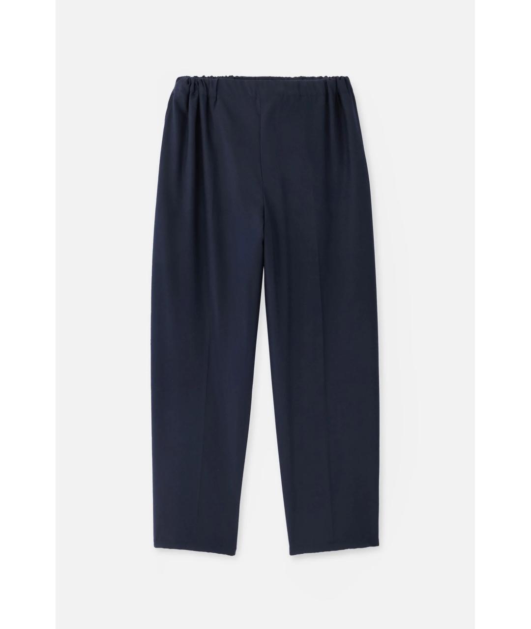 JACQUEMUS Темно-синие шерстяные повседневные брюки, фото 6