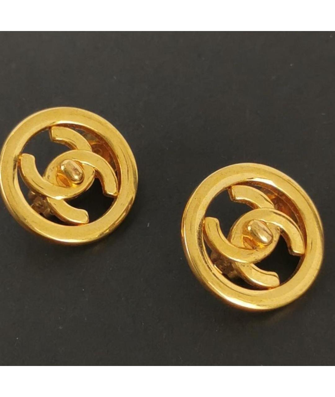 CHANEL Золотые серьги, фото 6
