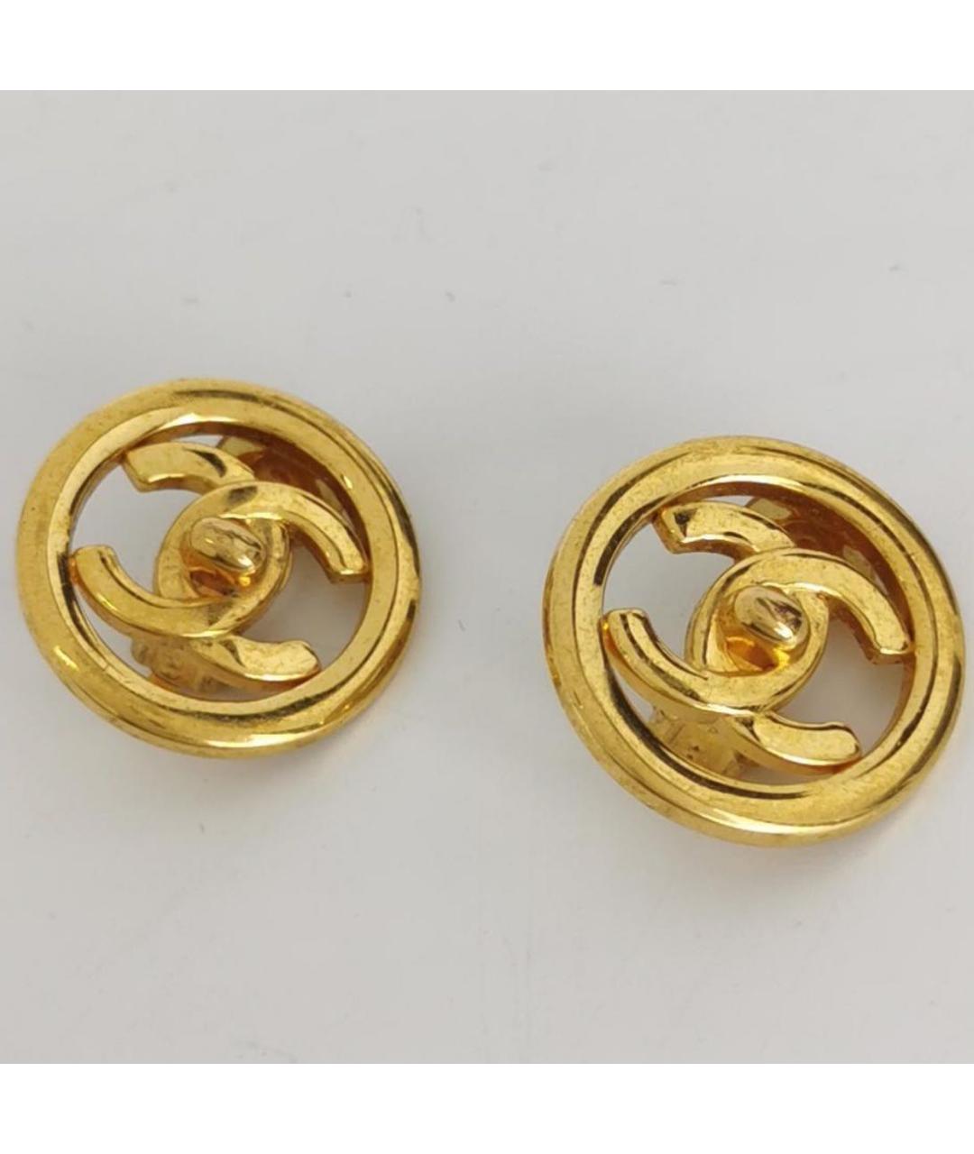 CHANEL Золотые серьги, фото 3