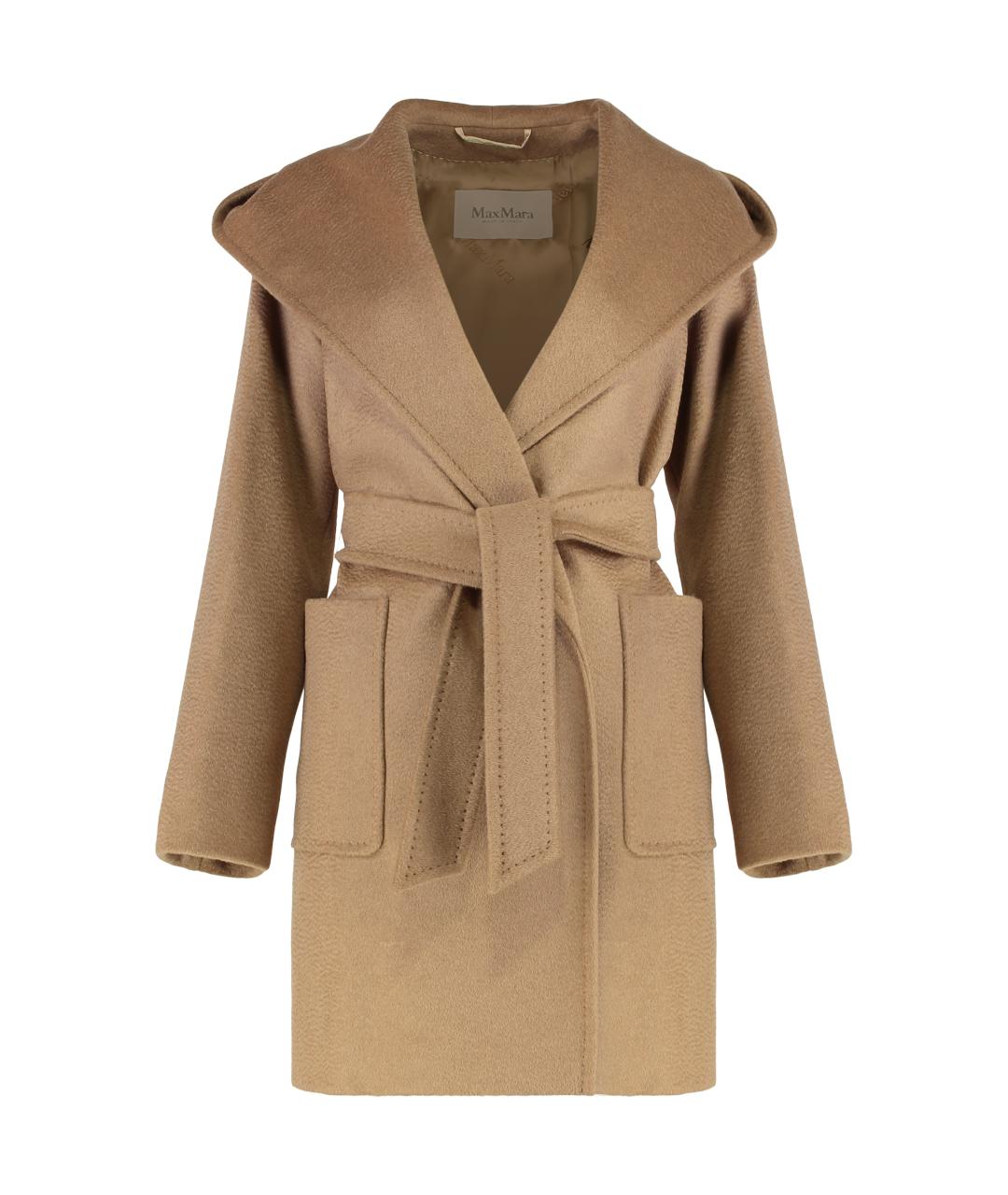 MAX MARA Бежевое вискозное пальто, фото 1