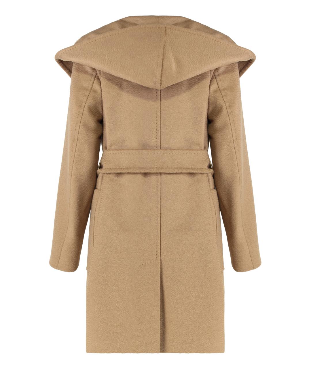 MAX MARA Бежевое вискозное пальто, фото 2