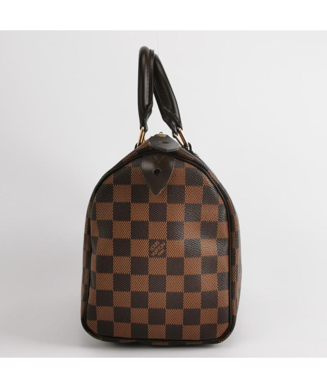 LOUIS VUITTON Коричневая кожаная сумка с короткими ручками, фото 2