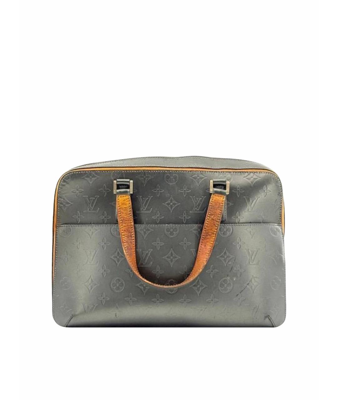 LOUIS VUITTON Черный кожаный портфель, фото 1