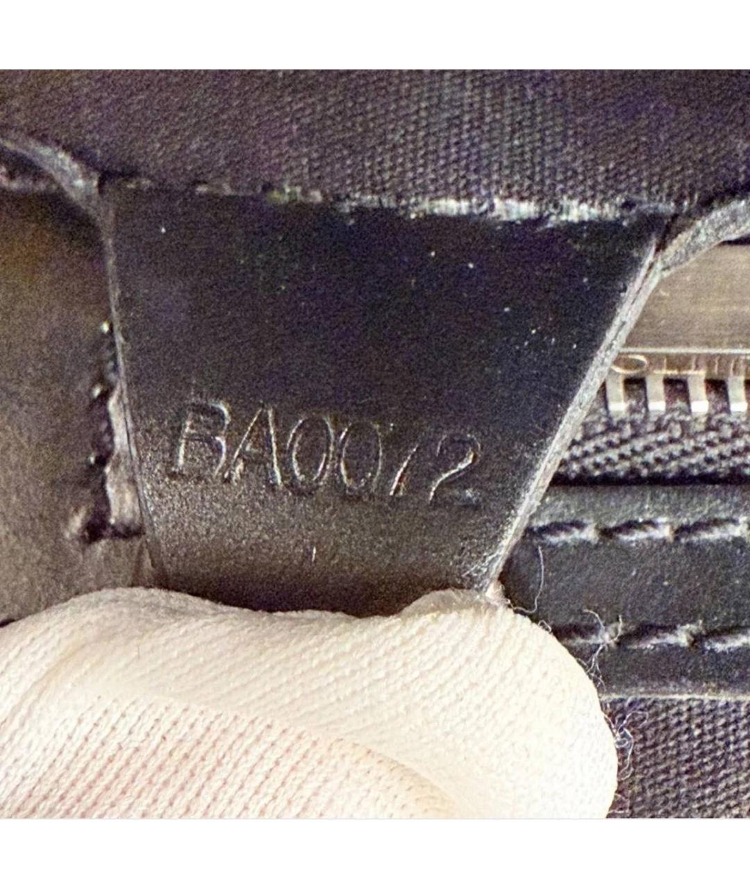 LOUIS VUITTON Черный кожаный портфель, фото 8