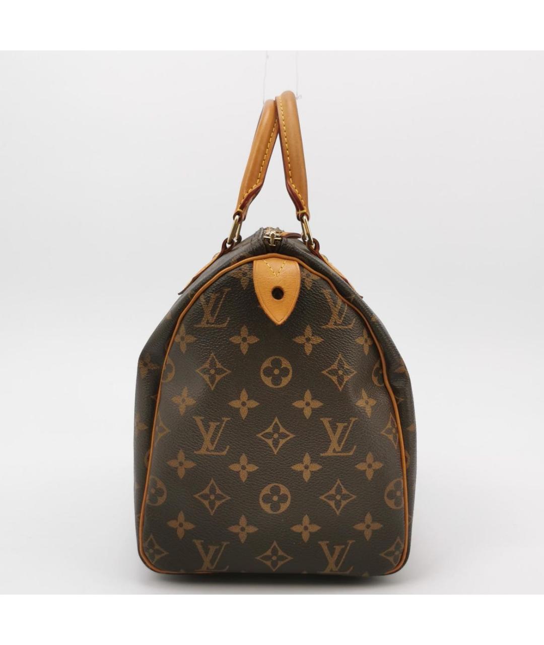 LOUIS VUITTON Коричневая кожаная сумка с короткими ручками, фото 2