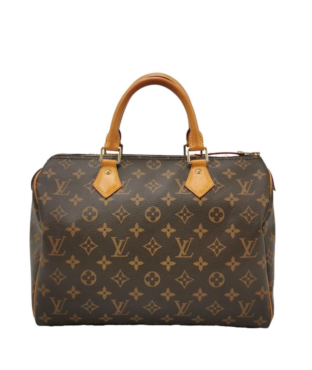 LOUIS VUITTON Коричневая кожаная сумка с короткими ручками, фото 1