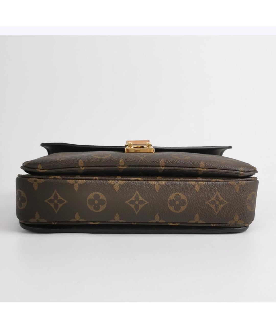 LOUIS VUITTON Коричневая кожаная сумка через плечо, фото 5