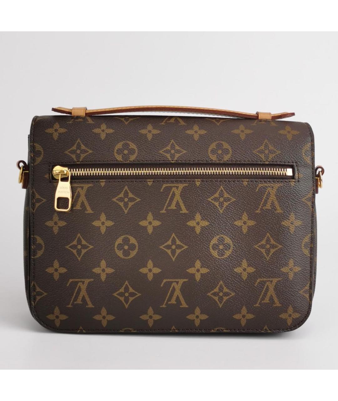 LOUIS VUITTON Коричневая кожаная сумка через плечо, фото 4