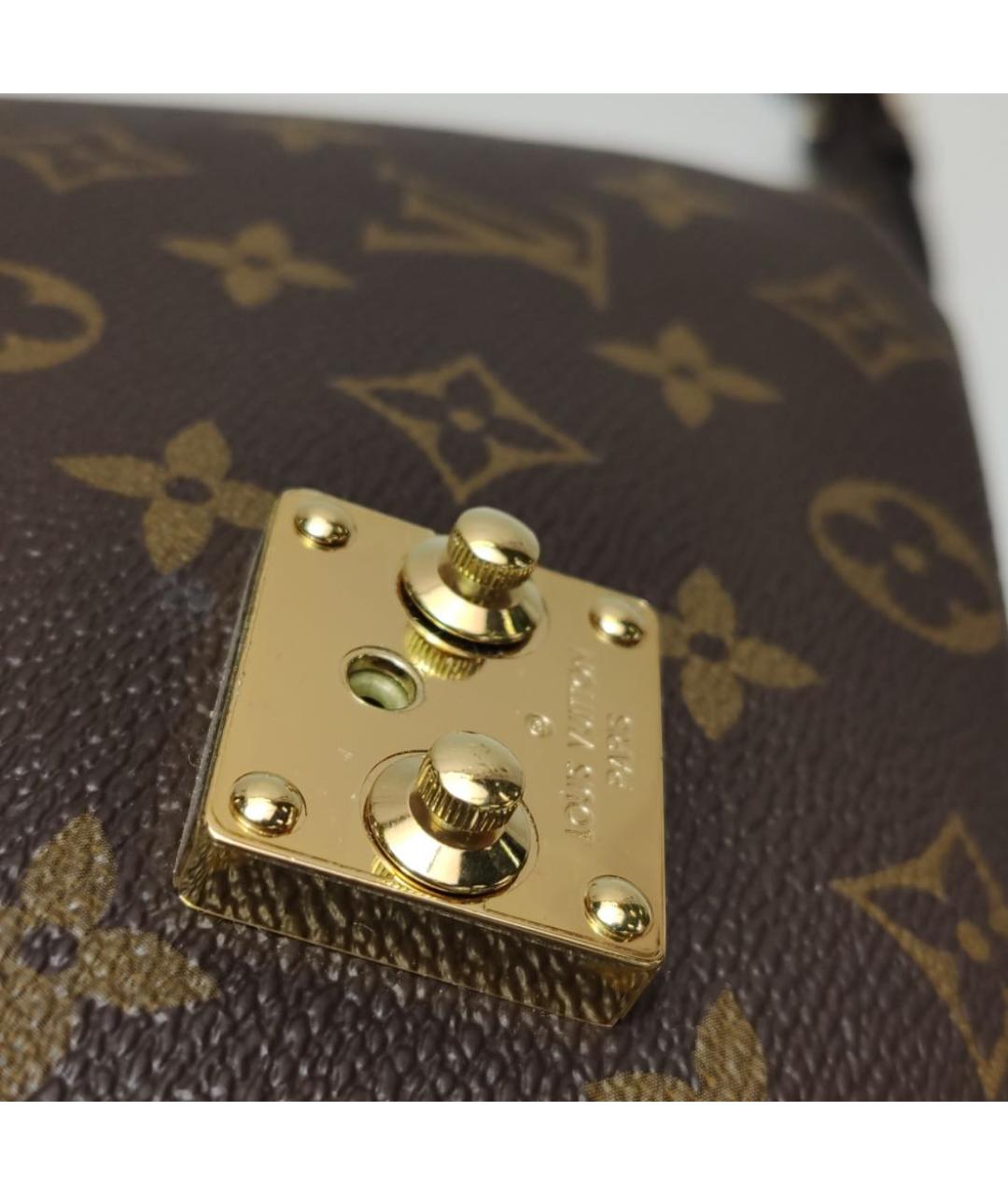 LOUIS VUITTON Коричневая кожаная сумка через плечо, фото 8