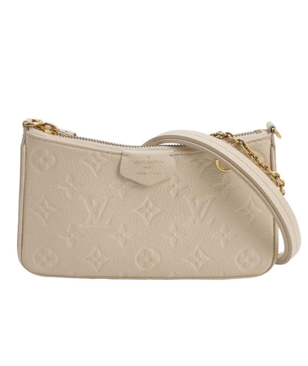 LOUIS VUITTON Бежевая кожаная сумка через плечо, фото 1