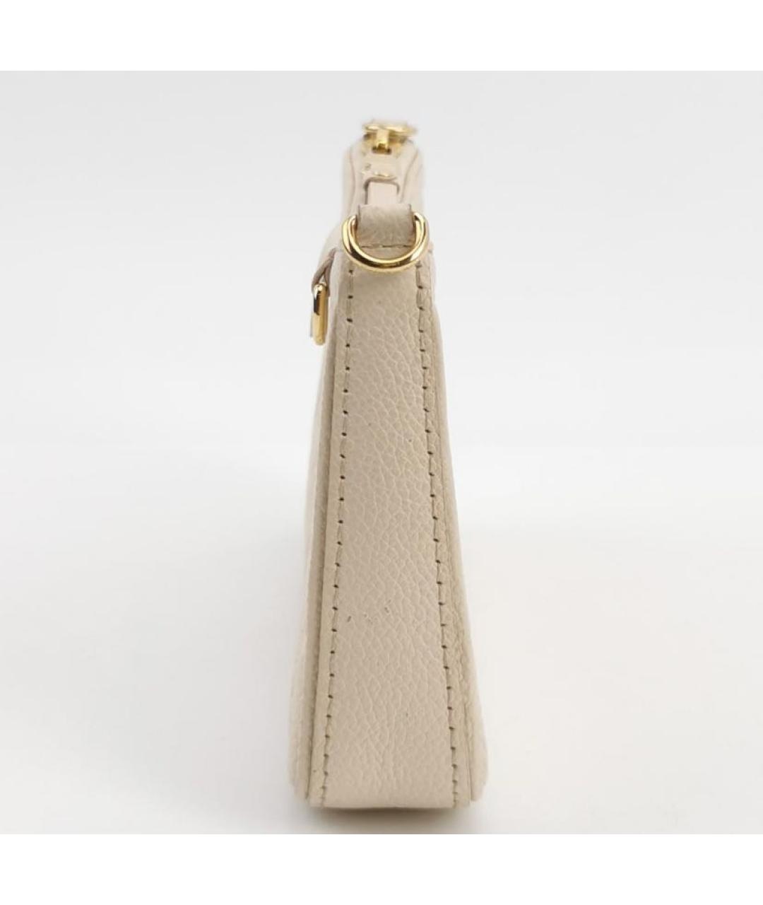 LOUIS VUITTON Бежевая кожаная сумка через плечо, фото 2