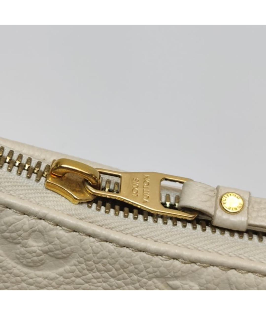 LOUIS VUITTON Бежевая кожаная сумка через плечо, фото 7