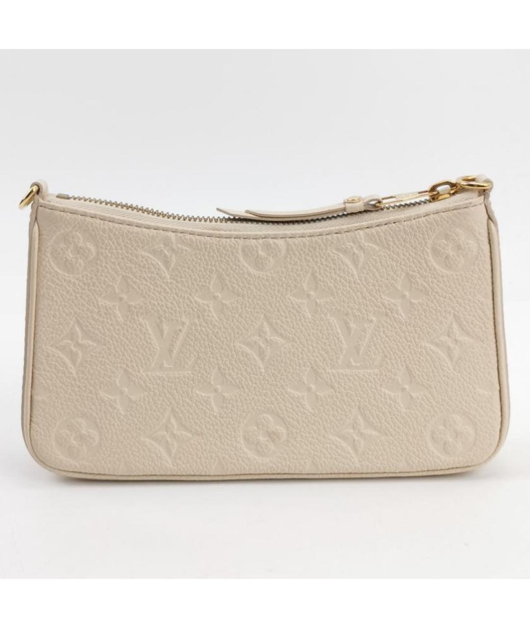 LOUIS VUITTON Бежевая кожаная сумка через плечо, фото 4