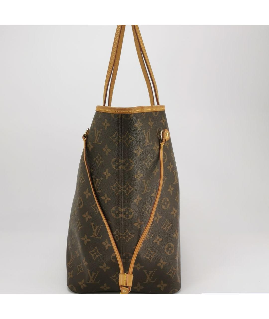 LOUIS VUITTON Коричневая кожаная сумка тоут, фото 2