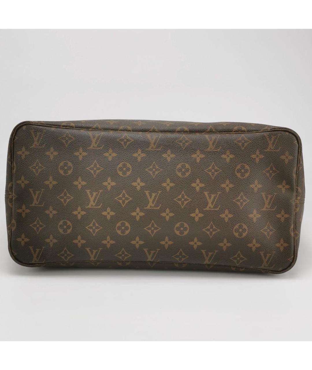 LOUIS VUITTON Коричневая кожаная сумка тоут, фото 5