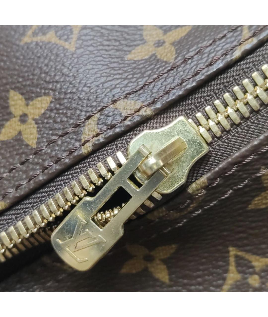 LOUIS VUITTON Коричневая кожаная дорожная/спортивная сумка, фото 8