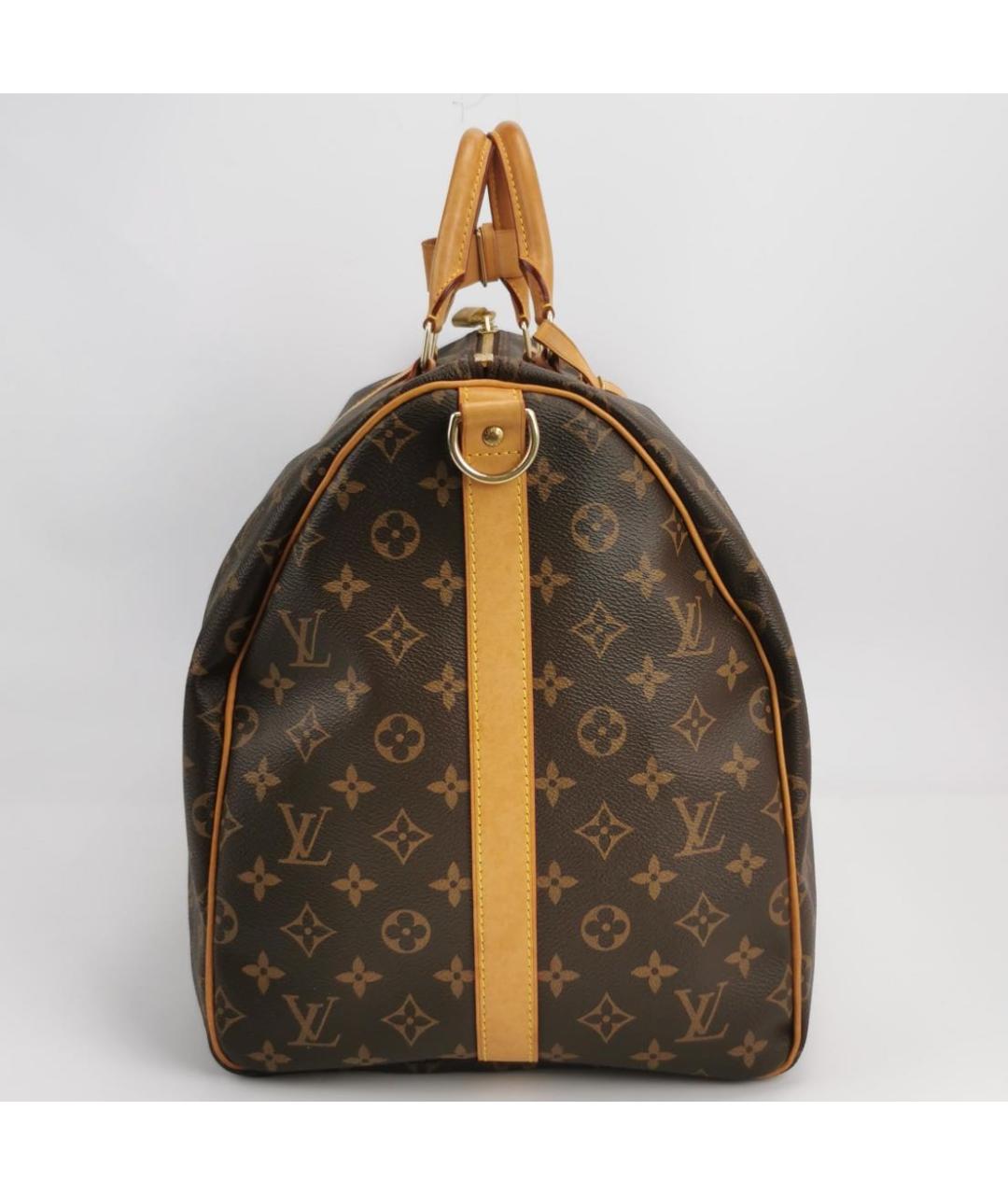 LOUIS VUITTON Коричневая кожаная дорожная/спортивная сумка, фото 2