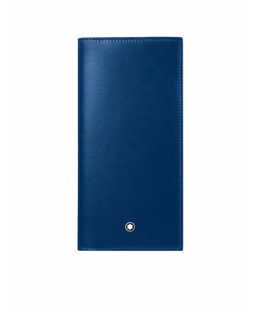 MONTBLANC Темно-синий кожаный кошелек, фото 1