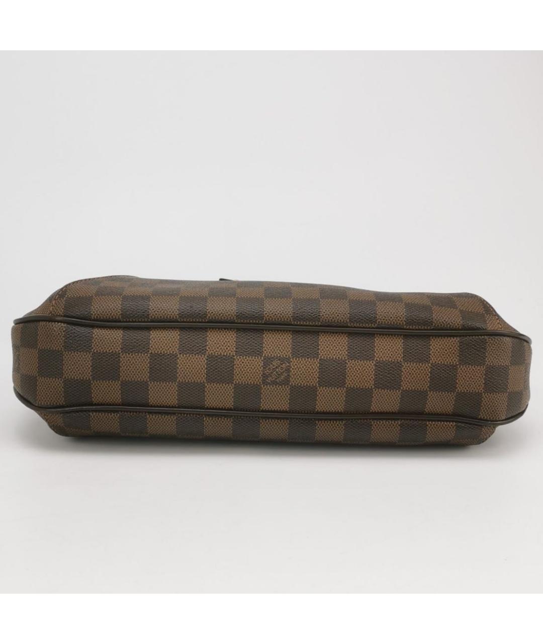 LOUIS VUITTON Коричневая кожаная сумка с короткими ручками, фото 5