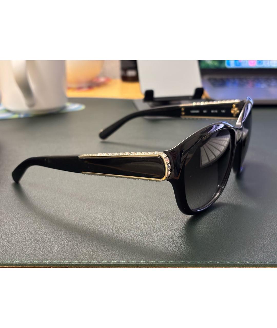 CHLOE Черные металлические солнцезащитные очки, фото 2