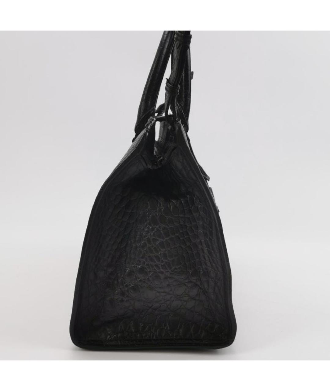 SAINT LAURENT Черная кожаная сумка тоут, фото 3