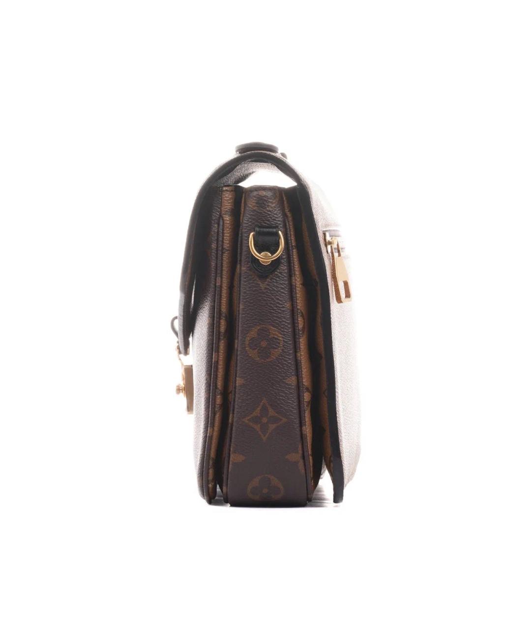 LOUIS VUITTON Коричневая кожаная сумка через плечо, фото 5