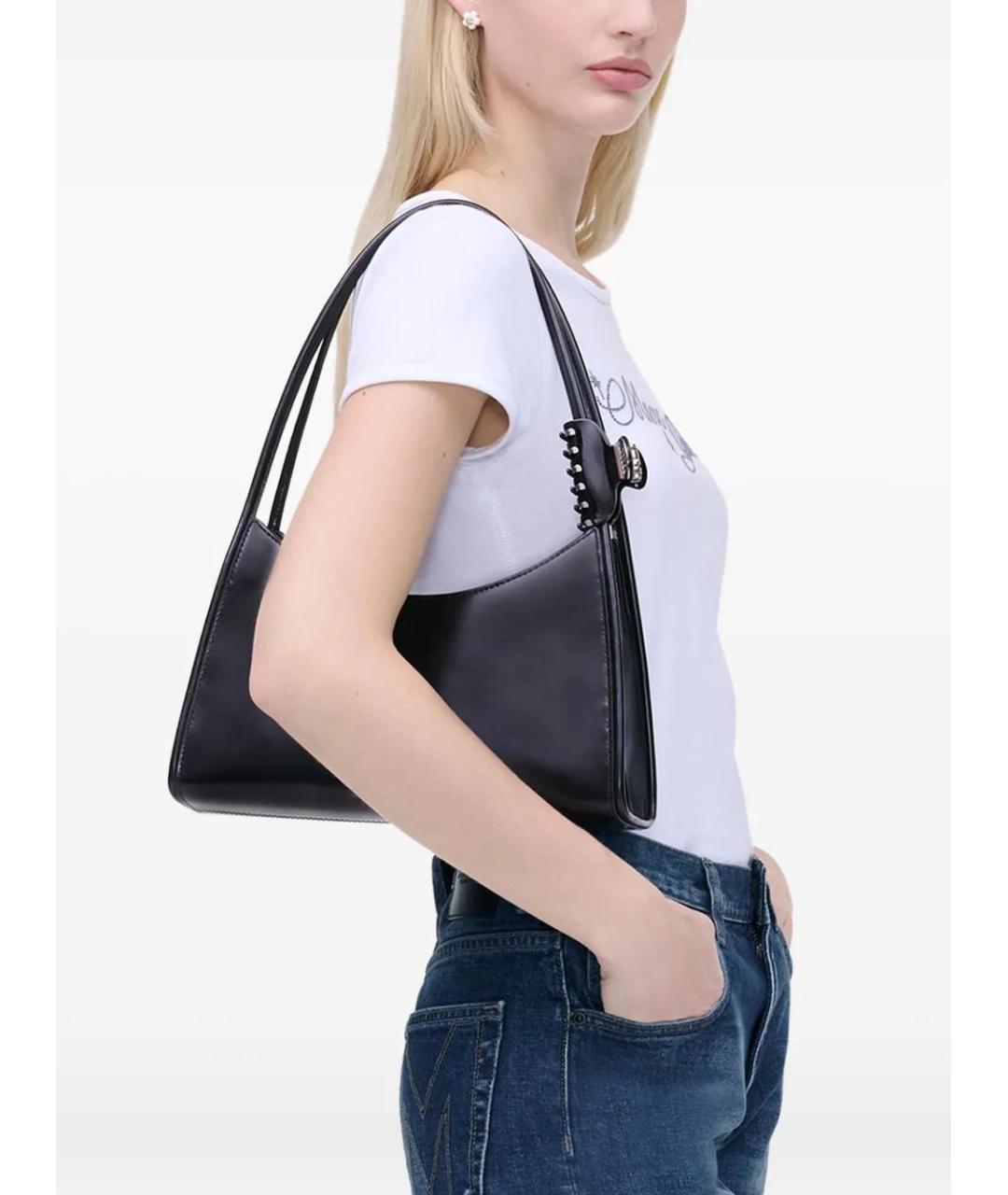 MARC JACOBS Черная кожаная сумка через плечо, фото 2