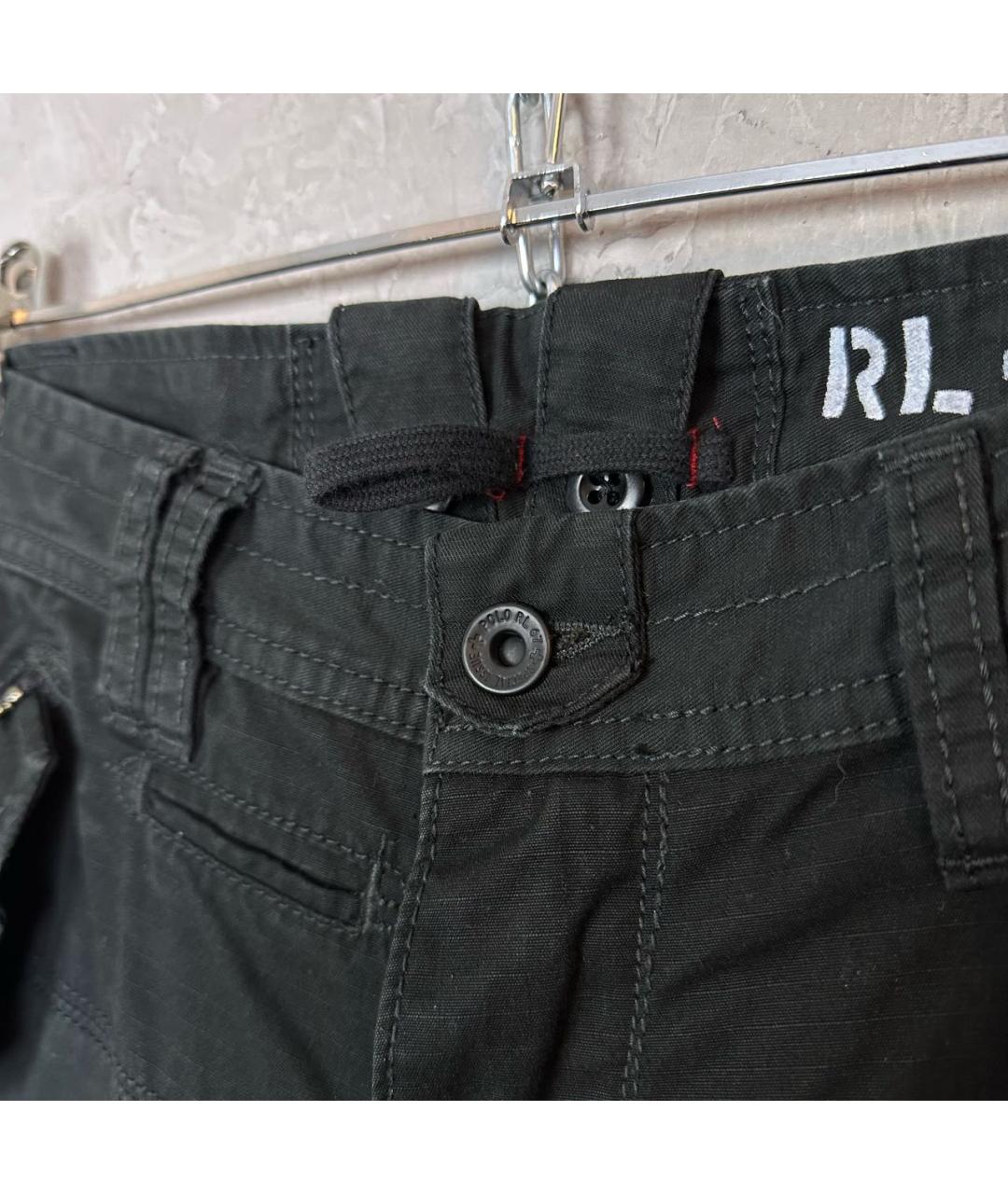 POLO RALPH LAUREN Черные хлопковые повседневные брюки, фото 4