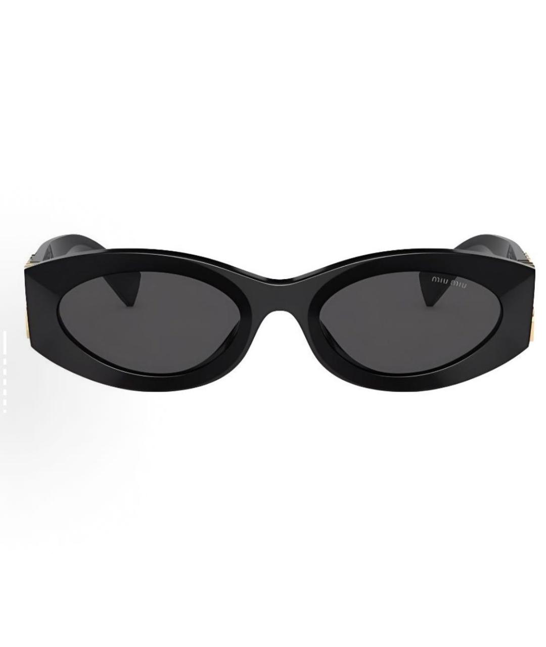 MIU MIU Черные пластиковые солнцезащитные очки, фото 4