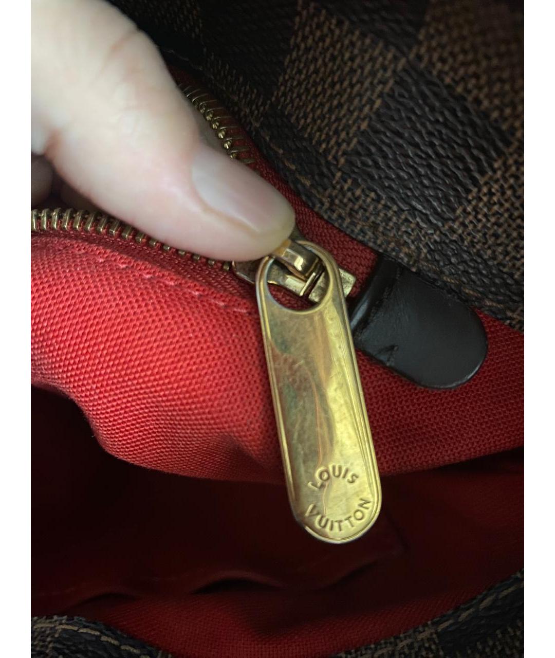 LOUIS VUITTON Коричневая сумка с короткими ручками, фото 6